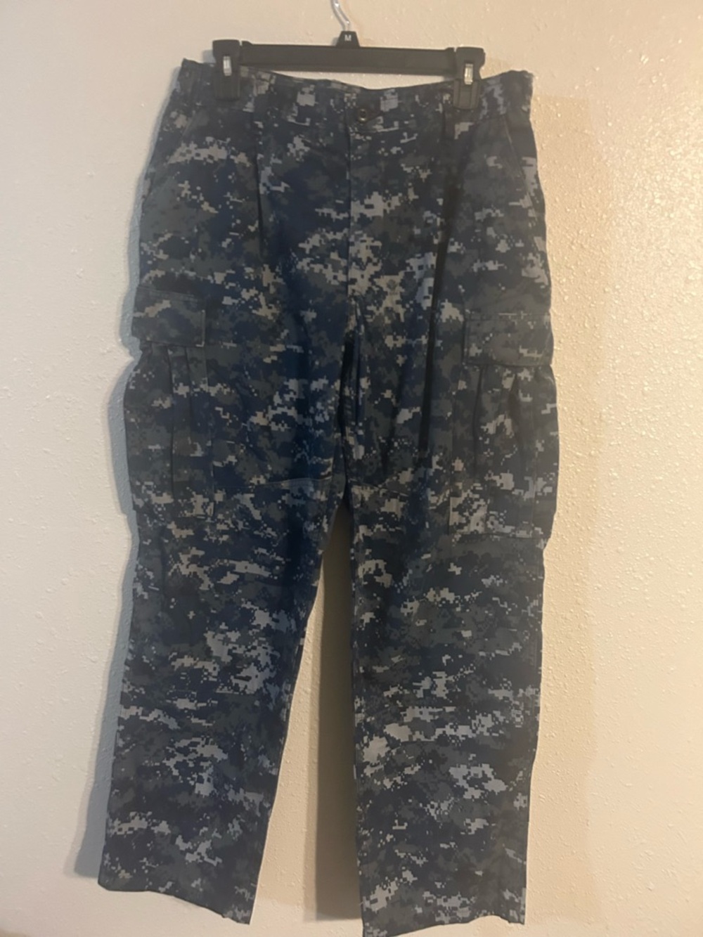 Men's Navy Suit  Digital Camo Cargo Pants - & Shirt. - Navy Blue
